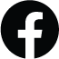 Facebook logo in a black circle
